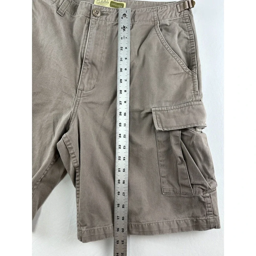 Cabela's Cargo Shorts Mens 34 Brown Outdoors Heavyweight Cotton Twill Gorpcore